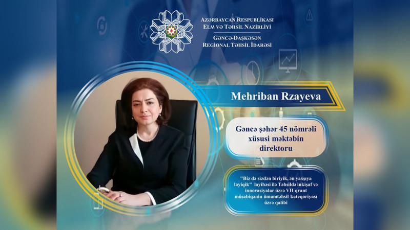 45 nömrəli xüsusi məktəbin direktoru müsabiqədə uğur qazanıb