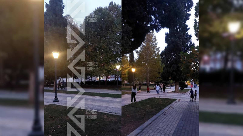 Füzuli parkının işıqlandırma sistemi təmir olunub