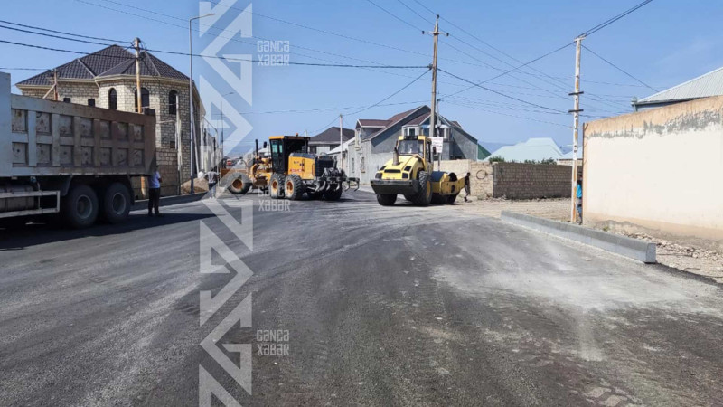 Avtozavod qəsəbəsindəki küçəyə yeni asfalt çəkilir