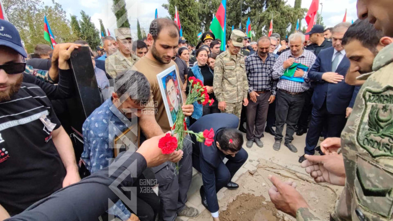 Şəhid Kərəm Həsənov torpağa tapşırılıb