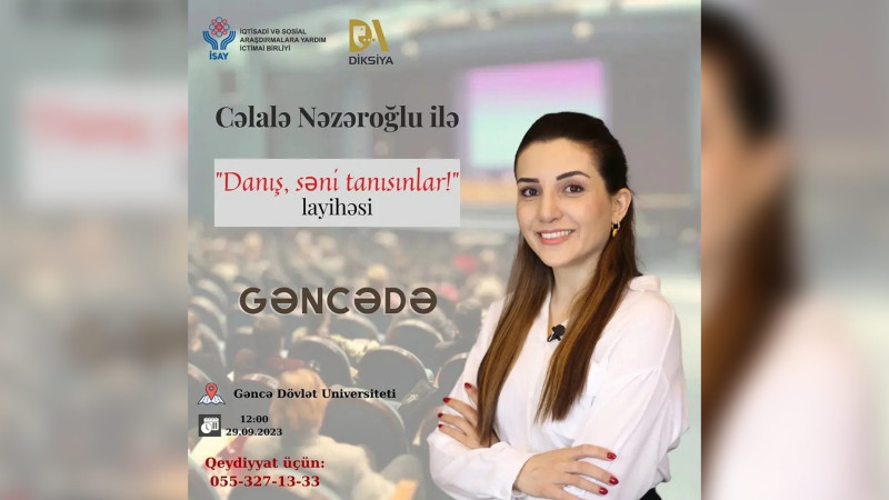 Danış, səni tanısınlar! layihəsi çərçivəsində təlim keçiriləcək