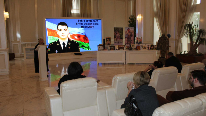 Şəhid Erkin Hüseynovun əziz xatirəsi yad edilib