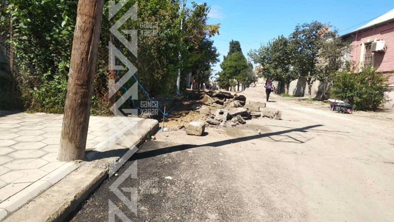 Daha bir küçədə bordürlər yenilənir