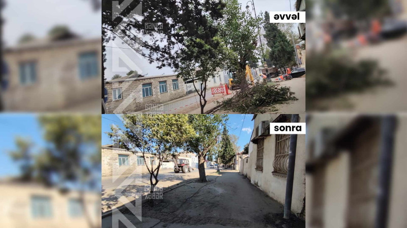 Piyada səkisindəki maneə aradan qaldırılıb