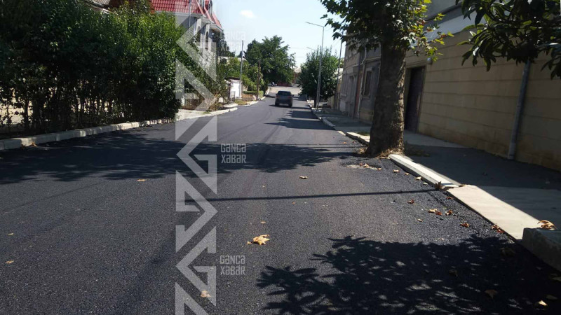 Küçələrdə asfaltlanma işləri aparılır