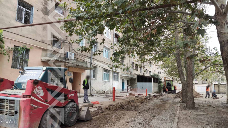 Aida İmanquliyeva küçəsində qazıntı işləri gedir