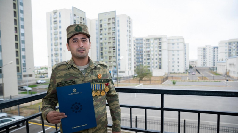 Vətən müharibəsi qazisinə mənzil bağışlanıb