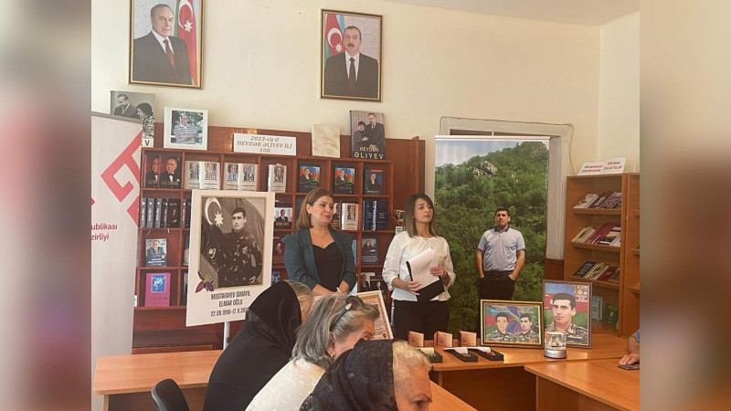 Vətən müharibəsi şəhidinin ailəsi ilə görüş keçirilib