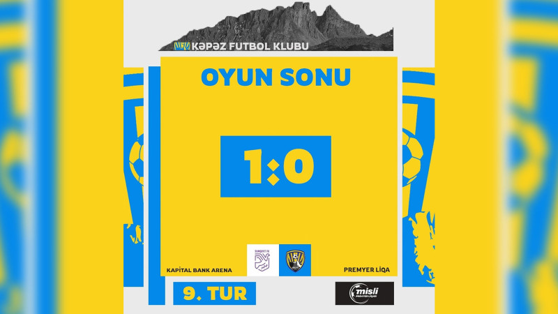 “Sumqayıt” “Kəpəz”i məğlub edib