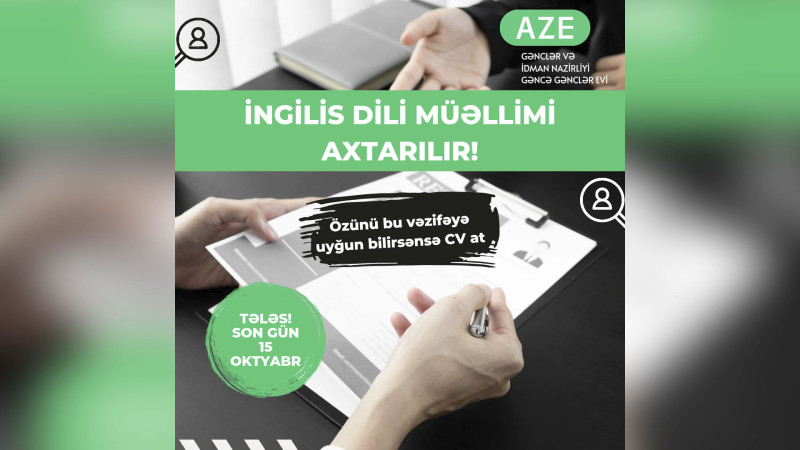 İş axtaran ingilis dili müəllimlərinin nəzərinə