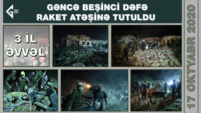 3 il əvvəl Gəncə beşinci dəfə raket atəşinə tutuldu