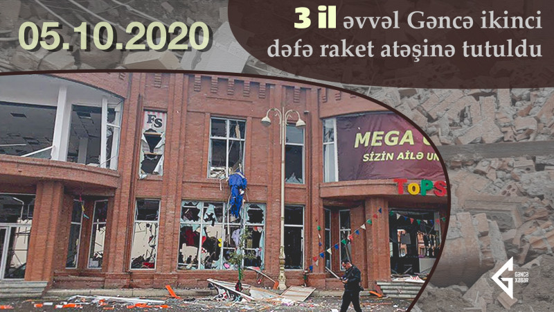 3 il əvvəl Gəncə ikinci dəfə raket atəşinə tutuldu