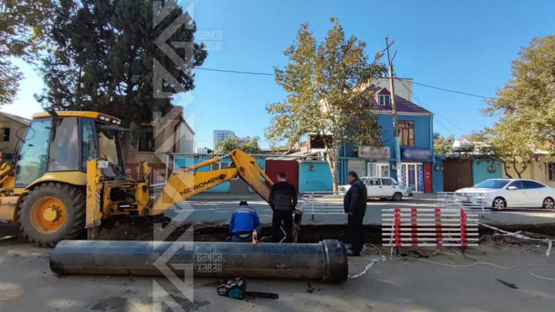 Sıradan çıxmış su borusu yenisi ilə əvəz olunur