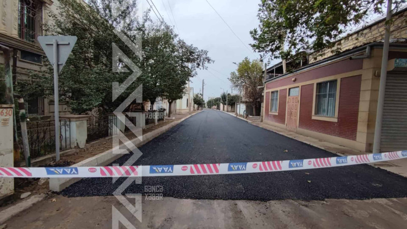 Bu küçədə təmir işləri hava şəraiti səbəbindən dayandırılıb