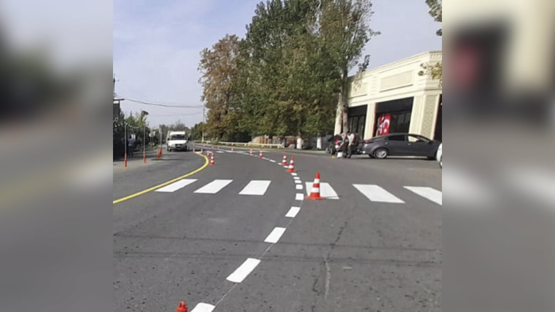 Şəhər ərazisində yol nişanları yenilənir