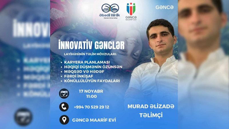 Gəncə Maarif Evində təlim keçiriləcək