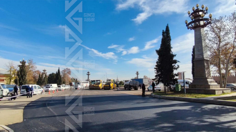 Şəhərin növbəti ərazilərində yol infrastrukturu təmir olunur