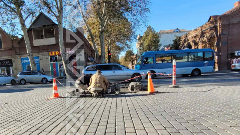 İki prospektin kəsişməsindəki tamet daşları yenilənir