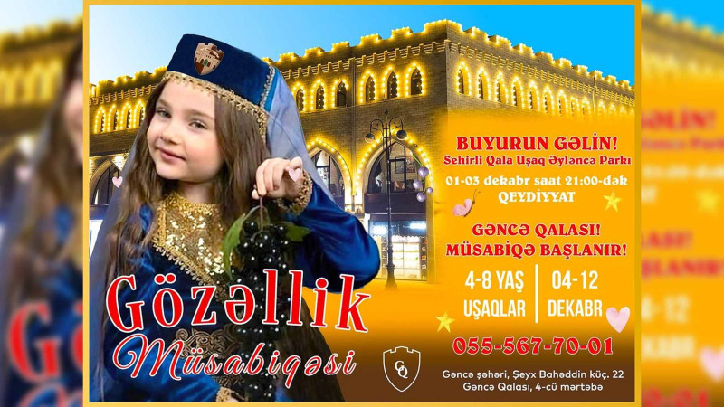 Uşaqlar üçün gözəllik müsabiqəsi keçiriləcək