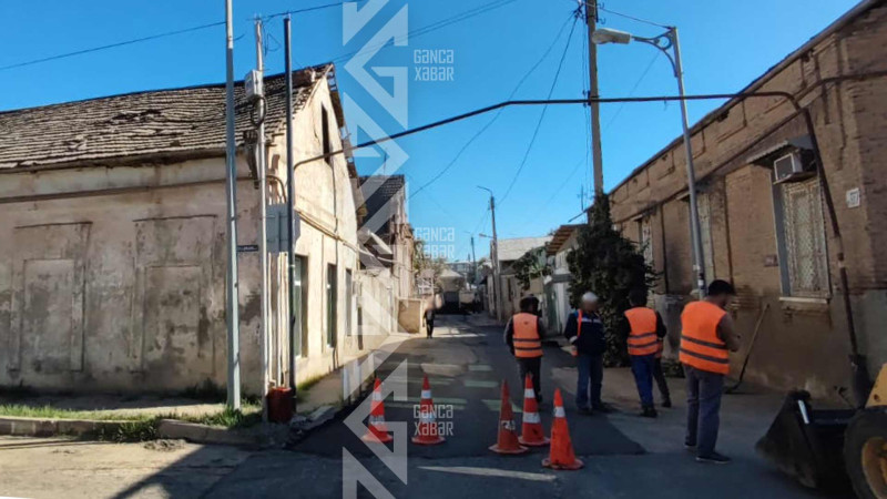 Şəhərin daha bir küçəsinə asfalt salınır