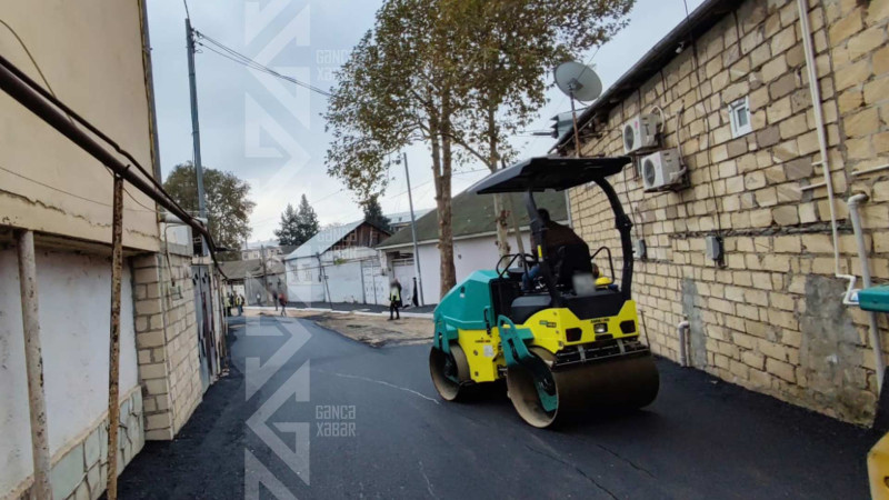 Rafael Həsənov küçəsində yol infrastrukturu salınır