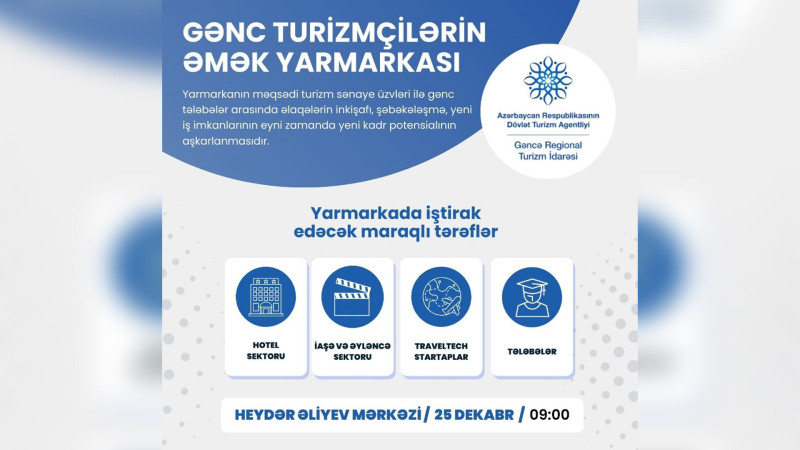 “Gənc turizmçilərin şəbəkələşmə və əmək yarmarkası” təşkil olunub