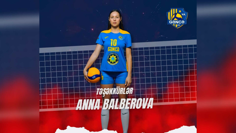 “Gəncə” VK rusiyalı voleybolçu ilə müqaviləyə xitam verib
