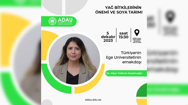 “Yağ bitkilerinin önemi ve soya tarımı” mövzusunda təlim baş tutacaq