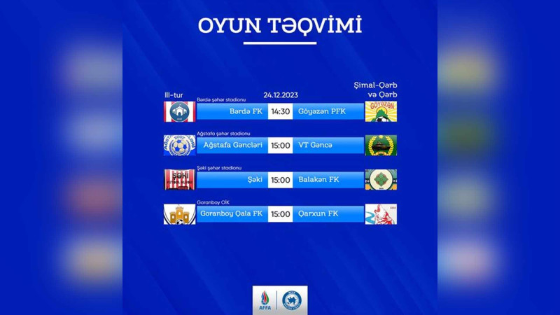 “VT Gəncə” “Ağstafa Gəncləri”nə qarşı oynayacaq