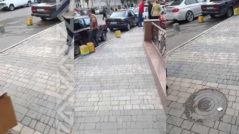 “Bazar Store”un qarşısındakı dəmir qutular sürücülərə çətinlik yaradır