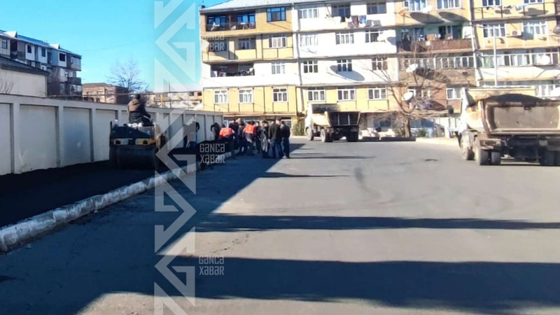 Məmməd Xələfov küçəsində piyada səkisi asfaltlanıb