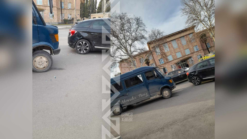 Sərnişin avtobusu minik maşını ilə toqquşub