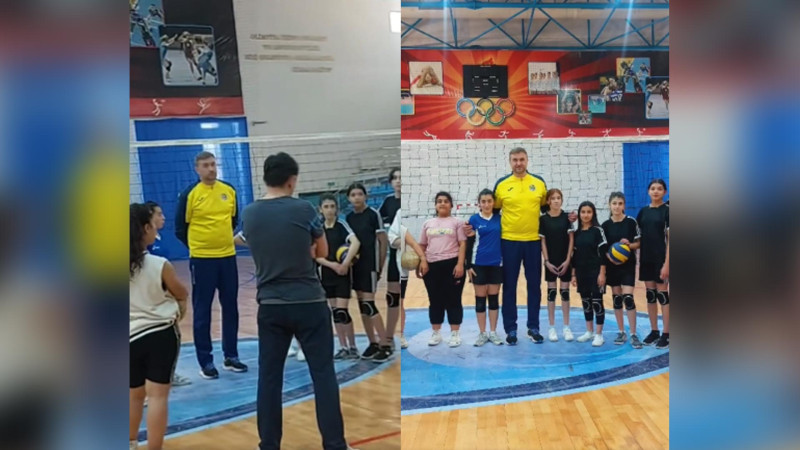 “Gəncə” VK-nın baş məşqçisi yeniyetmələrlə görüşüb