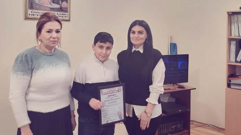Məktəbli Vətənə birinci dərəcəli diplomla qayıdıb
