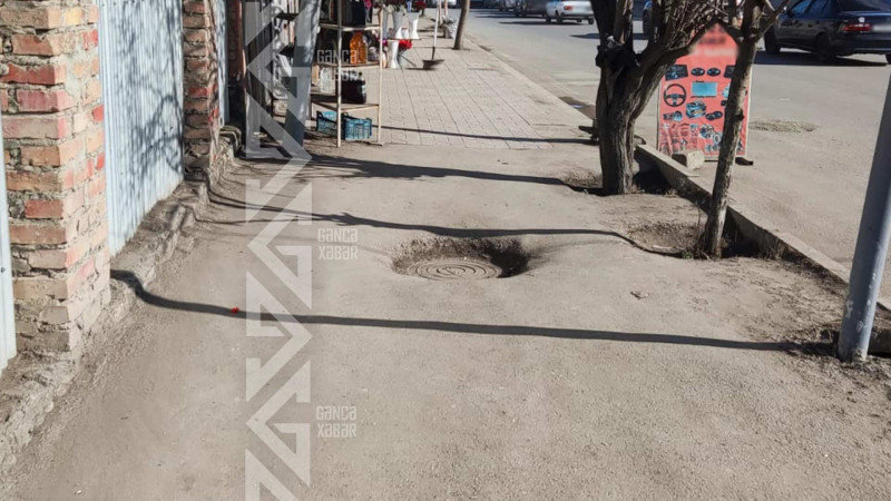 Üç ərazidə lüklər piyadalara və avtomobillərə təhlükə yaradır