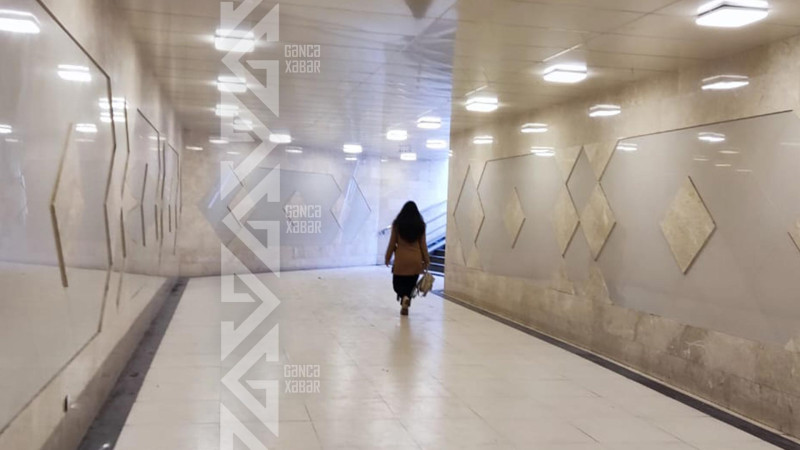 Yeraltı keçiddə işıqlandırma bərpa edilib