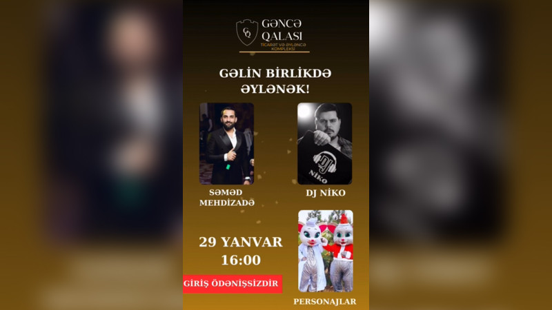 “Gəncə Qalası”nda sakinlər üçün proqram keçiriləcək