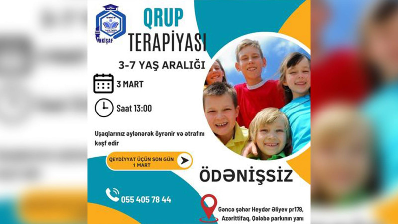 Gəncə İnkişaf Təlim-Tədris Mərkəzində ödənişsiz layihə keçiriləcək