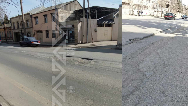 Avtomobil yollarındakı çöküntülər sürücülər üçün çətinlik yaradıb