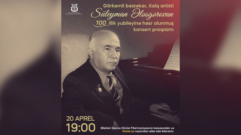 Süleyman Ələsgərovun yubileyinə həsr olunan konsert baş tutacaq