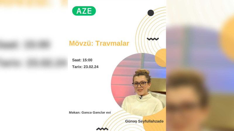 Gəncə Gənclər Evində təlim baş tutacaq