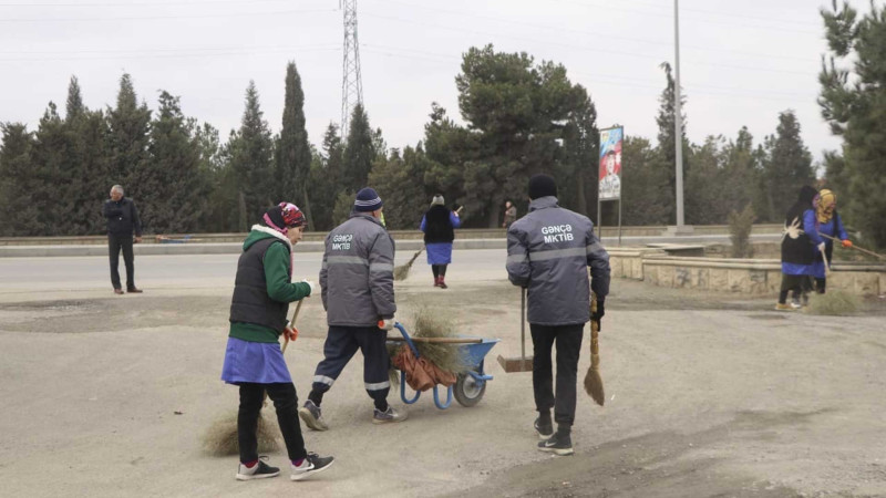 Şəhərimizdə təmizlik aksiyası davam edir
