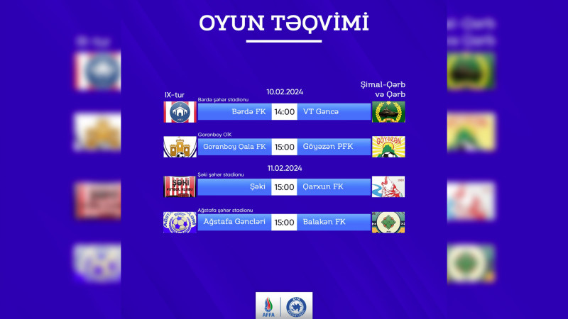 “VT Gəncə”nin IX oyununun tarixi və rəqibi açıqlanıb