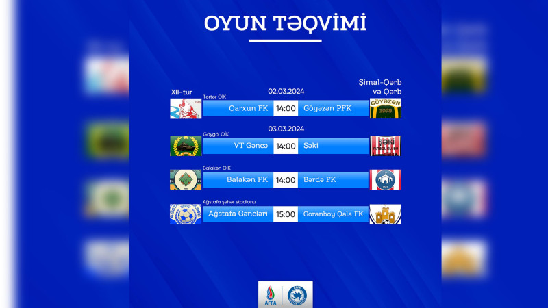 “VT Gəncə” və “Şəki” görüşü baş tutacaq