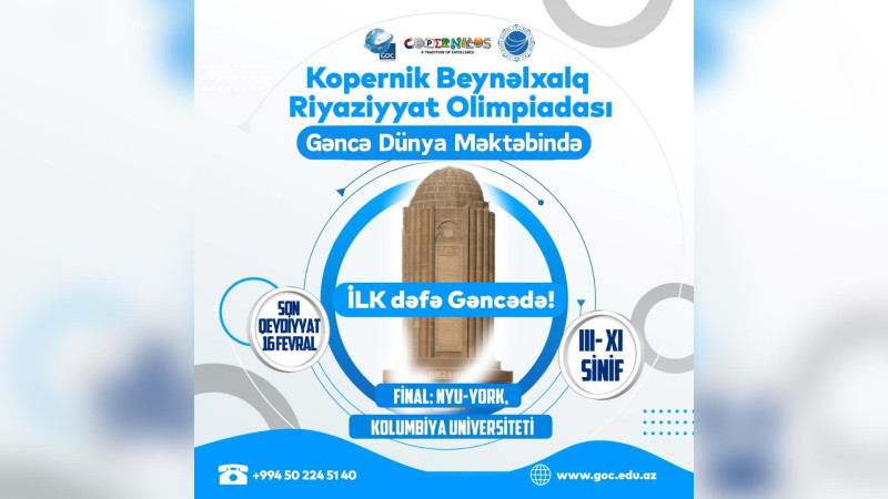 Şəhərimizdə ilk dəfə Kopernik Riyaziyyat olimpiadasının turu keçiriləcək