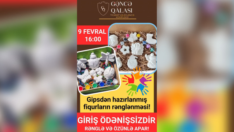 Balaca sakinlərimiz üçün boyama master-klası baş tutacaq
