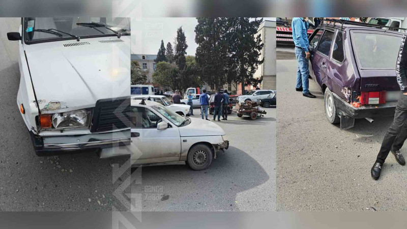 Şəhərin mərkəzində “VAZ 2107” və “VAZ 2109” toqquşub