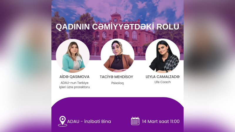 Qadının cəmiyyətdəki rolu adlı forum baş tutacaq