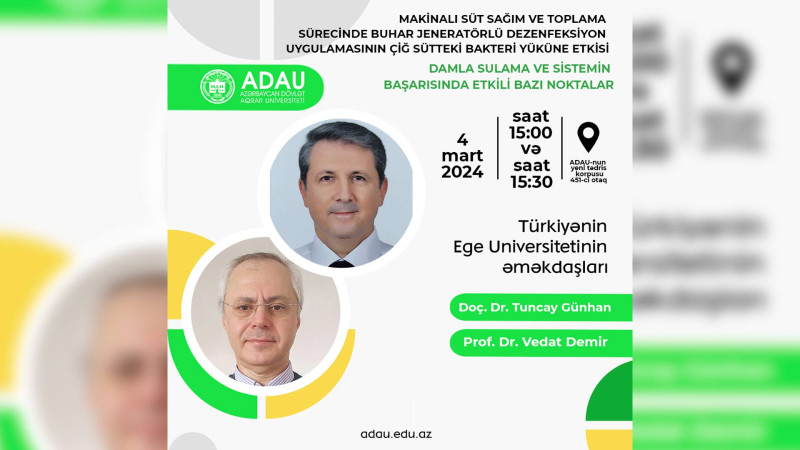 Azərbaycan Dövlət Aqrar Universitetində seminarlar baş tutacaq