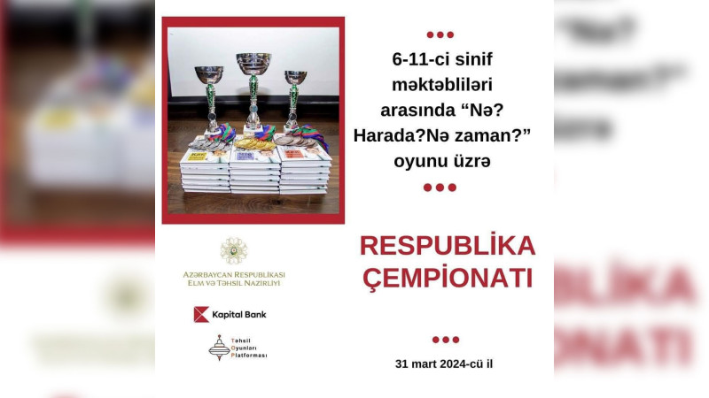 Məktəblilərimiz Respublika çempionatının finalına yüksəliblər